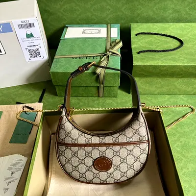 Gucci GG Canvas Small Shoulder Bag / Belt Bag - Beige/Brown