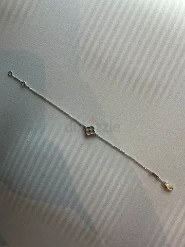 Sweet Alhambra bracelet, 1 motif 18K white gold, Diamond