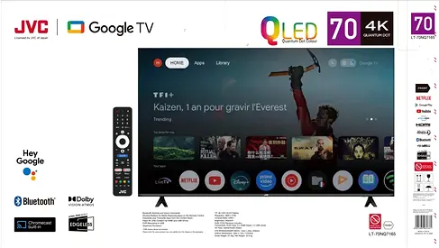 JVC 70-inch QLED 4K Google TV - Brand New in Box