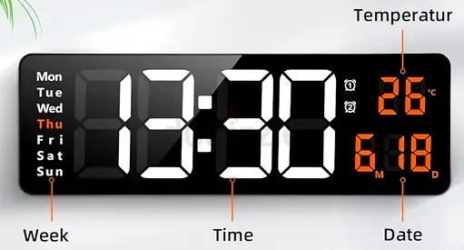 Digital Wall Clock large size 40cm