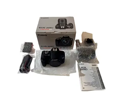 Canon EOS 2000D DSLR Body + Original Box and Accessories