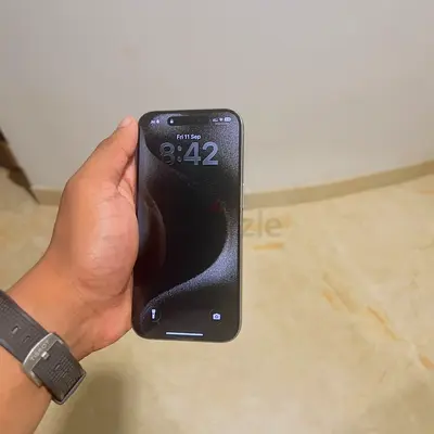 Iphone 15pro, Natural Titanium, 256 Gb, 100% battery, TDRA
