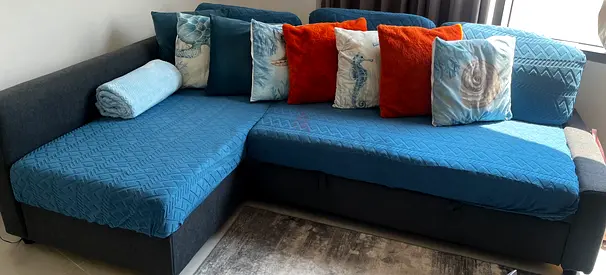 Ikea corner sofa bed with storage