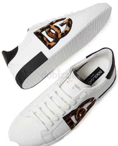 Dolce & Gabbana Portofino Vintage Sneakers in Calfskin Leather