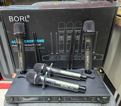 Borl BO-44 Professional wireless microphone set 4 in 1 - Brand new