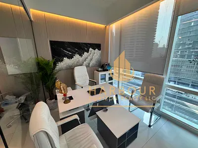 Furnished Office For Rent With Glass Partitions