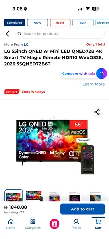 LG 55-inch QNED AI Mini LED Smart TV (2026) - 4K, webOS, Magic Remote
