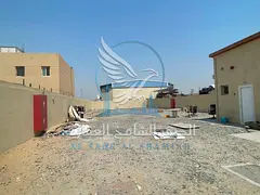 For annual rent: a plot of land in Al Sajaa, Sharjah. Excellent opportunity. Area: 9,000 square feet