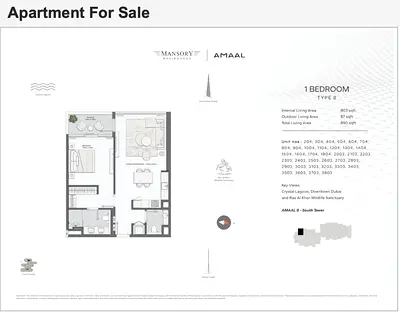 RARE GENUINE RESALE | MANSORY RESIDENCES BY AMAAL | SPECTACULAR DOWNTOWN & WILDLIFE SANCTUARY VIEWS
