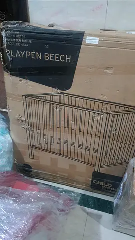Playpen 94 Beech Black With Wheels. New in Box. From Belgium. Worth AED. 3,300. Selling: AED 990.