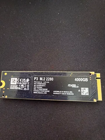 Used 4000GB M.2 NVMe SSD (M.2 2280) - 4tb