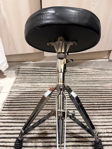 Adjustable Drum Throne Stool - Padded Round Seat, Good Condition