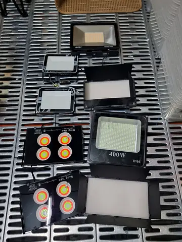 Set of assorted LED floodlights (multiple wattages) - used