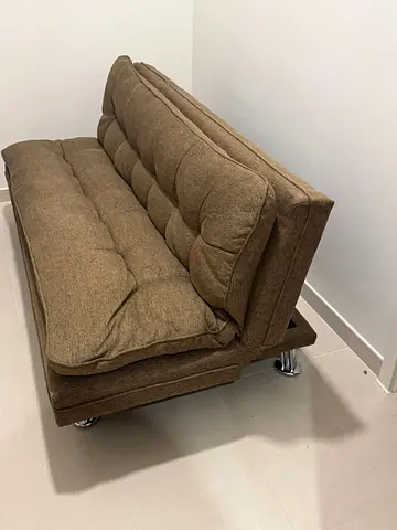 Brown/Gray/Blue Fabric Sofa Bed
