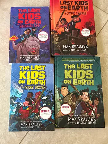 Set of 4 'The Last Kids on Earth' paperback books by Max Brallier (kids series)