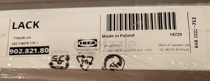 5 IKEA LACK Wall Shelves White 110x26 cm, Still Wrapped