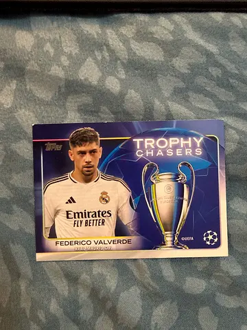 Topps UEFA Federico Valverde Real Madrid Trophy Chasers Card