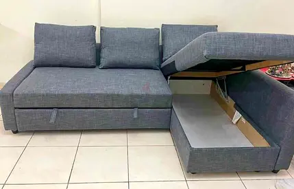 IKEA L shap Sofa store cum you want fixed the storage lift or Right