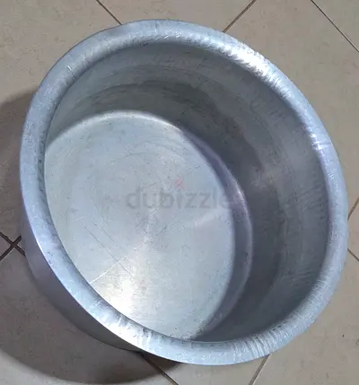 Large heavy-duty aluminum cooking pot (traditional kazan) - used