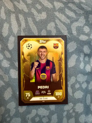 Topps Match Attax Pedri 100 Club FC Barcelona Trading Card
