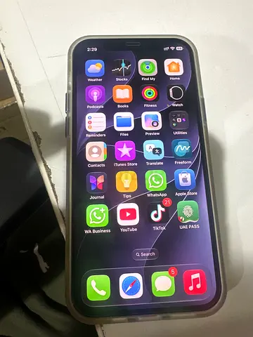 iPhone in good working condition with clear screen protector