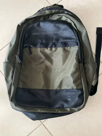 United Colors of Benetton olive green backpack - good condition