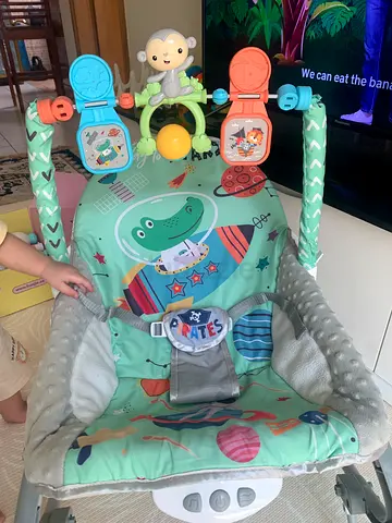 Baby Bouncer Chair with Toy Bar and Space Theme