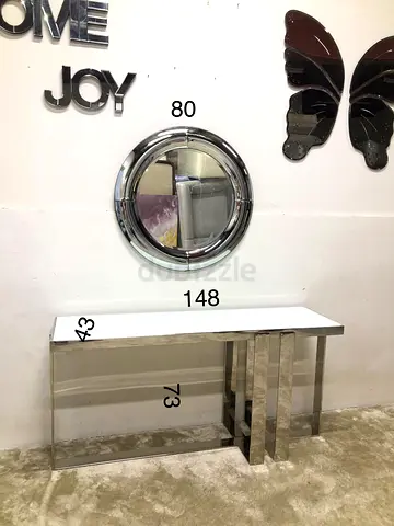 HazenKamp - Tenley console table (148x43x73 cm) with wall mount Mirror (80 cm)