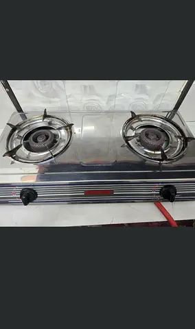 2-Burner Stainless Steel Gas Stove - Good Working Condition