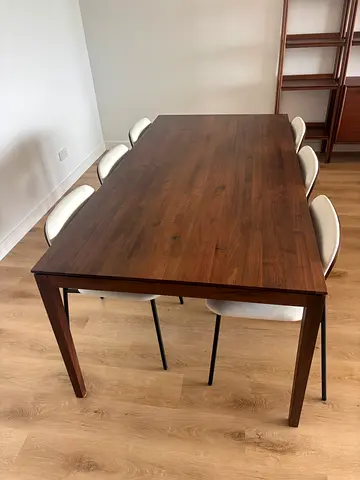 Solid wood dining table and chairs