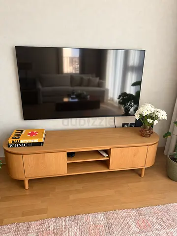 Wooden TV cabinet / media console in oak finish