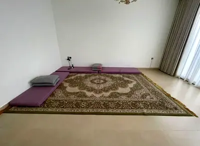 Large rug + 2 mattress + 4 cushion