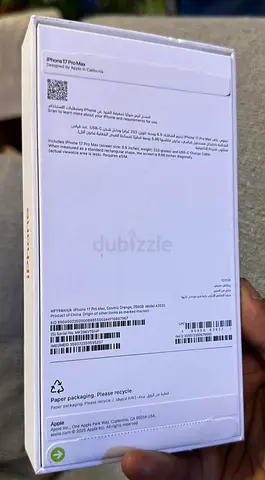 Apple iPhone 17 Pro Max - Feb2026 - 7 months old 256GB