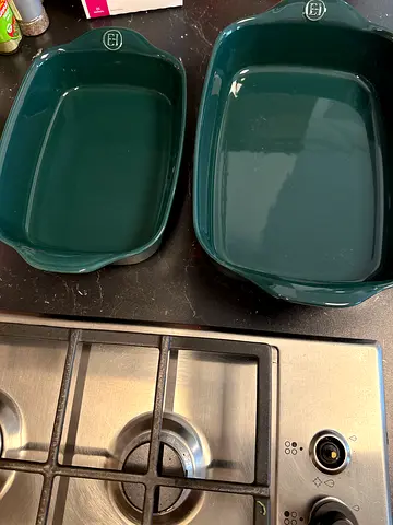 Ceramic Baking Dish Set in Forest Green