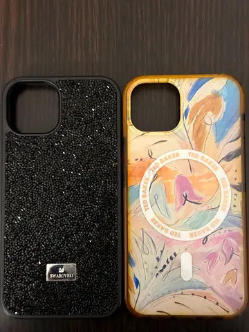 Two iPhone protective cases (glitter Swarovski-style + Ted baker)
