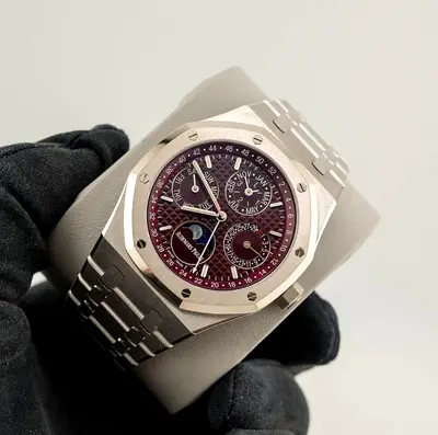 Audemars Piguet Perpetual Calendar Burgundy Dial 1:1 Clone With Box and Card