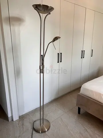 Stainless Steel LED Floor Lamp with Reading Light - John Lewis, London. 3 available