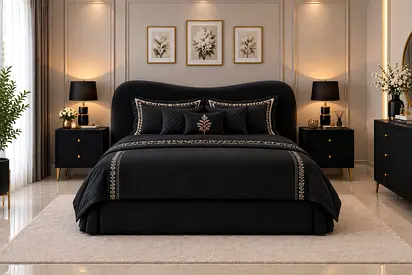 Brand new King size bed upholstered black bed frame with storage bed king bed frame