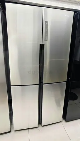 Haier Stainless Steel 4-Door Fridge Freezer - Good Condition