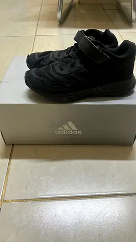 Black Adidas sneakers, gently used, size 33