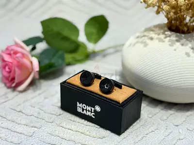Montblanc Black Round Logo Cufflinks more brand available