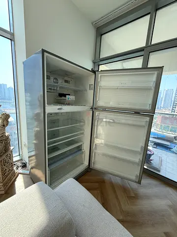 Stainless steel double-door fridge/freezer LG - Excellent condition