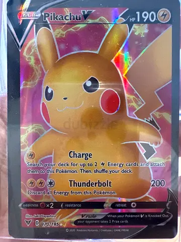 Pikachu V Full Art Holo Rare Pokémon Card (190 HP) - Mint Condition