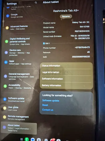 Samsung Tablet A9+ 5g