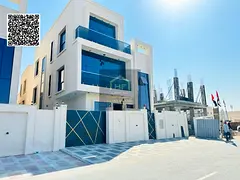 Villa for sale in the Al Zahia area, featuring a swimming pool. The price includes electricity, wate