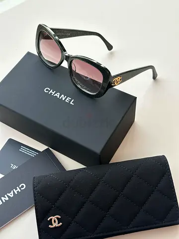 Chanel Quilted Sunglasses with Case - Classic Black