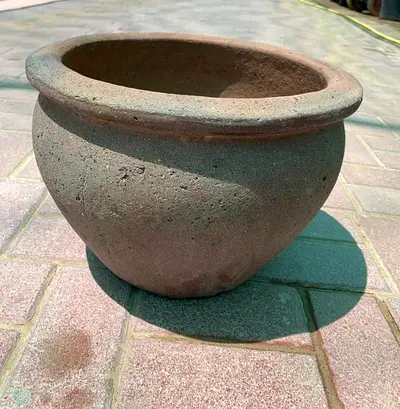 Large Round Clay Garden Planter Pot