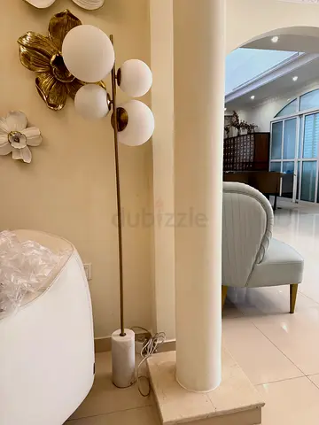 Ebarza floor lamp standing light marble base decor
