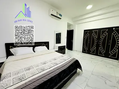 أجمل وأرقى شقة غرفتين وصالة بالمويهات 2، مساحة كبيرة وفرش نظيف جداً، 3 حمامات وبلكونة، مقابل أكاديمية عجمان، وسهلة المخرج لدبي والشارقة.