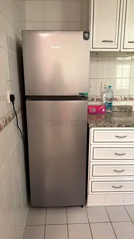 Hisense 328L 2-door Refrigerator - Good Working Condition, Stainless Finish